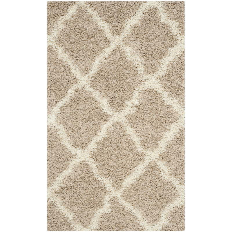 Alonnah Shag Performance Geometric Rug, Rectangle 8'6" x 12'