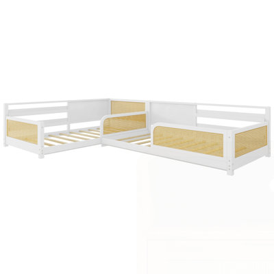 L-Shaped Twin Bed Frame
