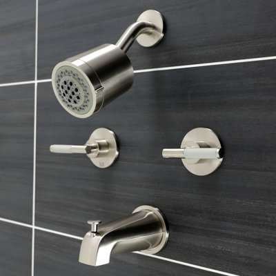 Kingston Brass Kaiser Double-Handle Tub and Shower Faucet