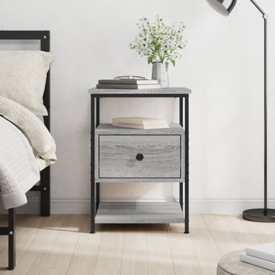 Agshin 40cm W Iron Bedside Table