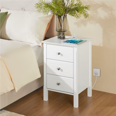 Stanislav 3 Drawer Bedside Table