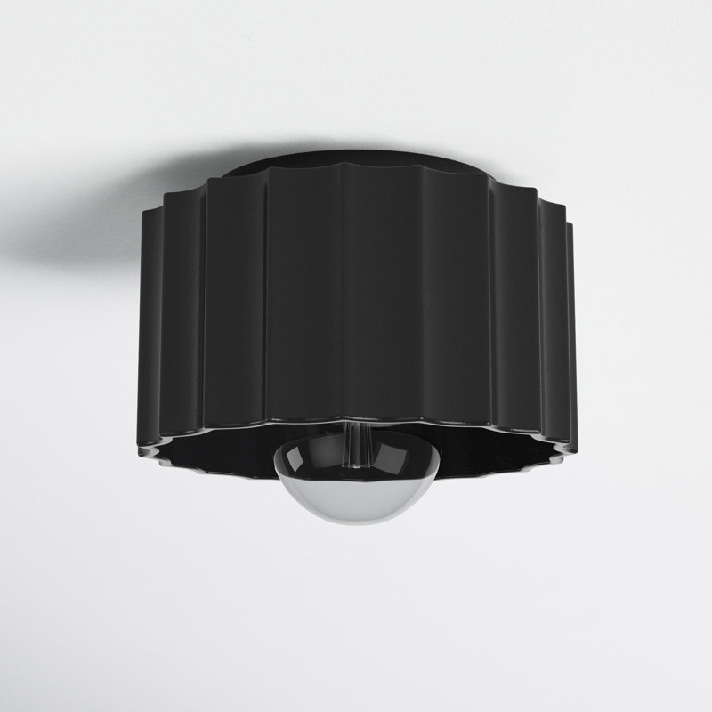 Colgate Ceramic Flush Mount, Carbon Matte Black, 5" H x 8" W x 8" D