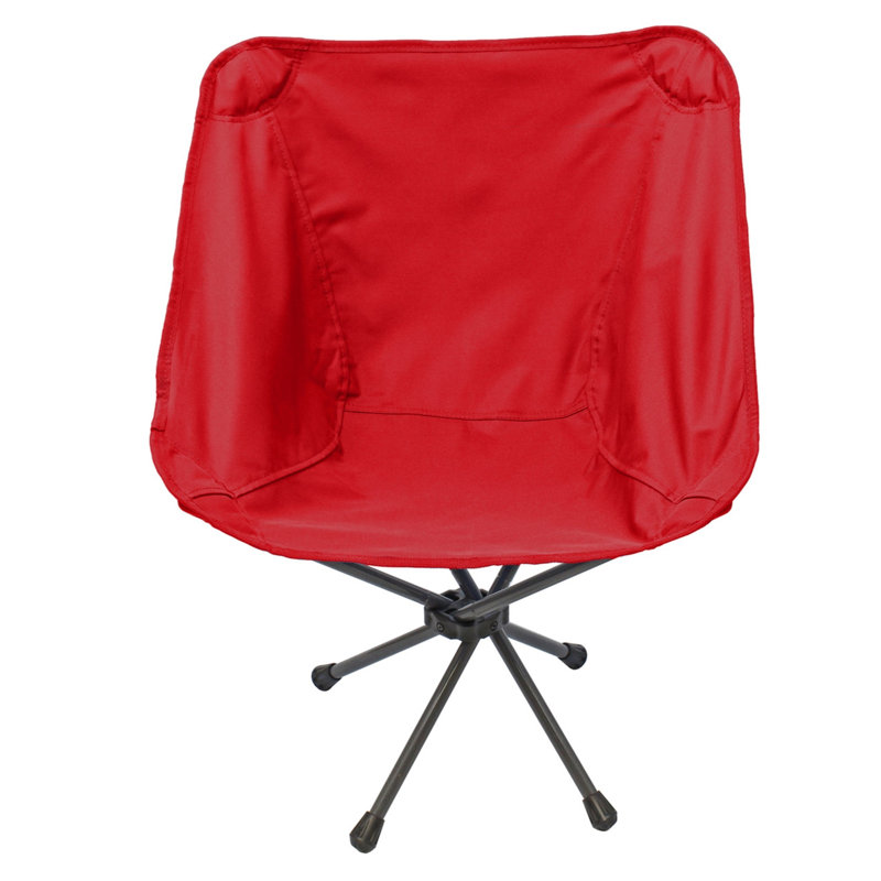 Four Seasons Courtyard Outdoor Steel Compact Folding Chair with Carry Bag, Red
