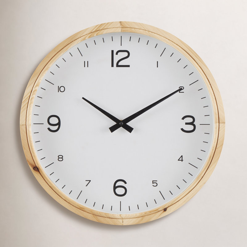Drexel Wall Clock, 15.6" H x 15.6" W x 2.5" D