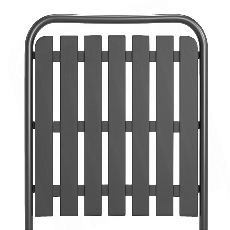 Black- [Instant Setup] 2-Piece Folding Chair, No Assembly Required, 350lb Capacity, Rust-Resistant & Stain-Proof for Balcony/Garde