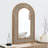 Arched Mirror with Wooden Frame-2043161921