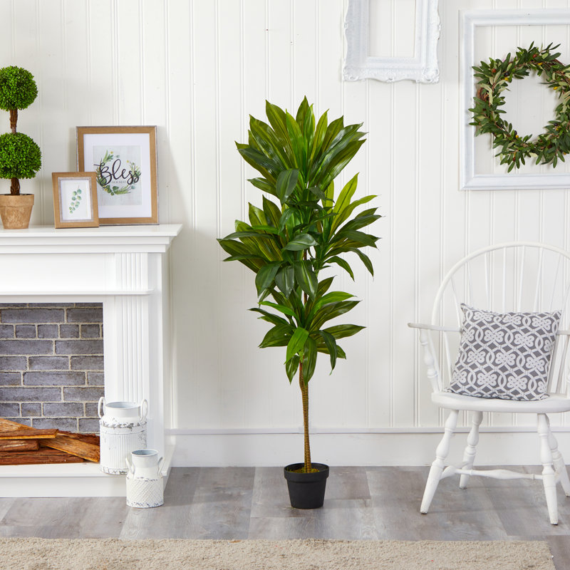 Faux Plant in Pot Liner, 56" H x 16" W x 16" D