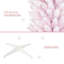 Arbre de Noël artificiel rose 6 pi, flocons de neige et base en plastique invincible pour intérieur rose 6 pi, tenace