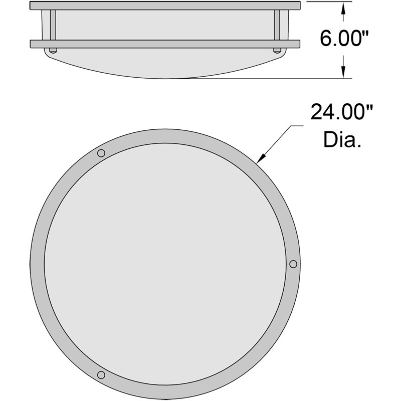 Penning Acrylic Flush Mount, Brushed Steel
