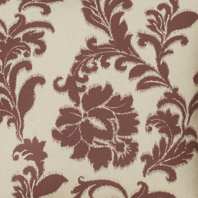 Gilbert Damask Feather Linen Reversible Throw Pillow, Square 22", Bordeaux