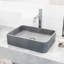 Lavabo vasque rectangulaire fait à la main gris L 16 po x l 12 po x H 4 po Segovia