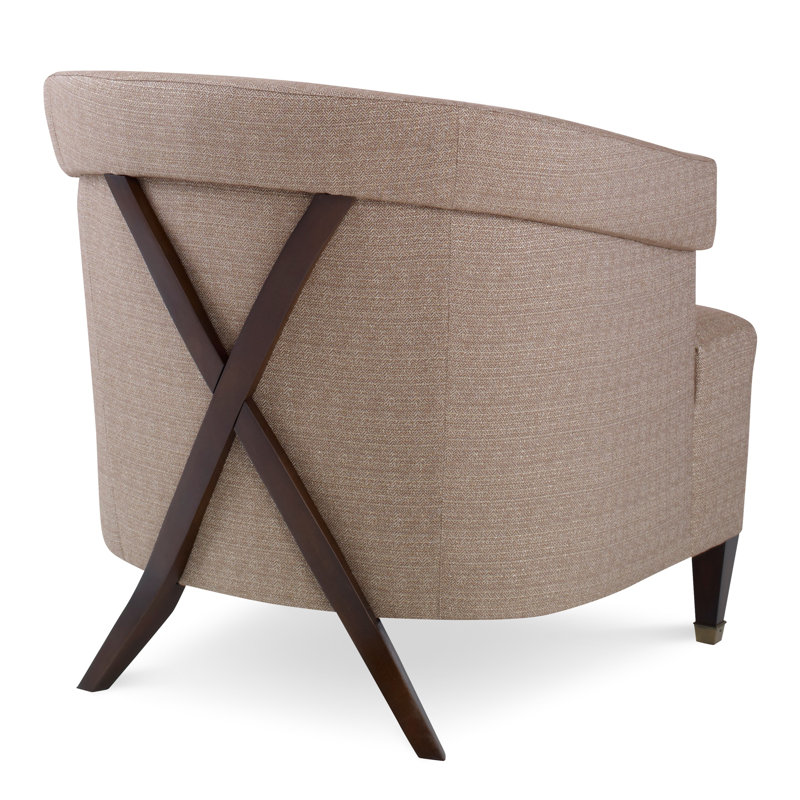 Madame Barrel Chair, Filigree Ivory, American Walnut