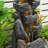 Handcrafted Outdoor Weather Resistant Floor Fountain with Lights