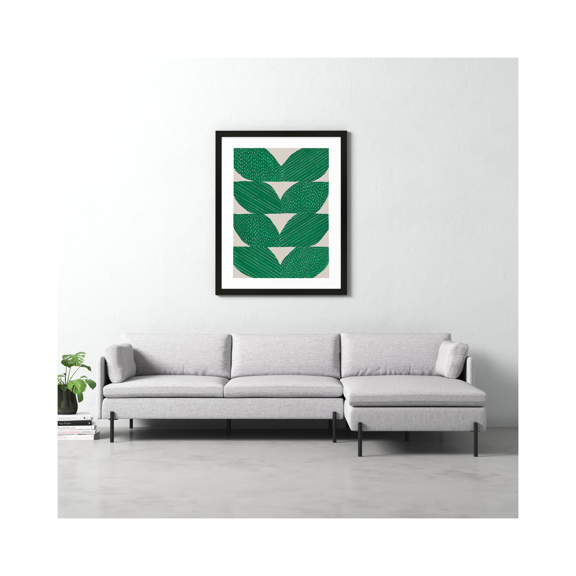 Chevron by Andrea Stokes, Black, 50" H x 40" W x 1.25" D
