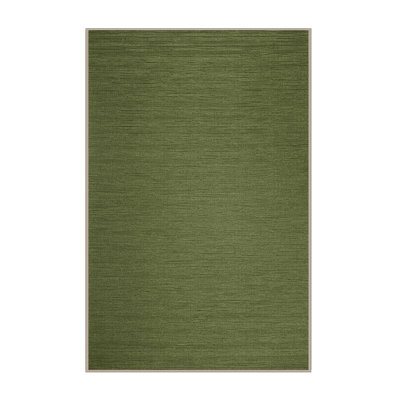 Machine Washable Solid Brown Area Rug