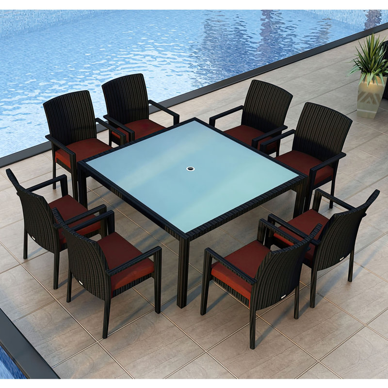 Urbana Outdoor 9 - Piece Dining Set, Canvas Natural Sunbrella® Canvas
