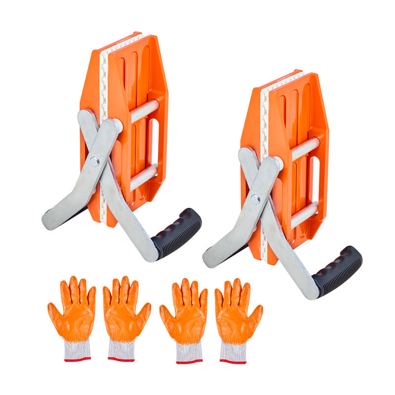 Double Handed Stone Carrying Clamps, 660 lbs Load Capacity, Granite Panel Carriers Lifting Tools with Rubber-lined (0-2.36 Inches), Heavy Duty lifting Clamps for Plywood, Glass, Granite