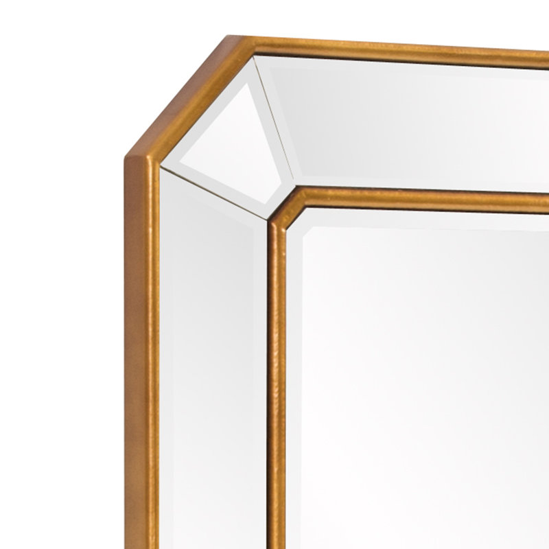 Bibiana Rectangle Wall Mirror, Gold Leaf