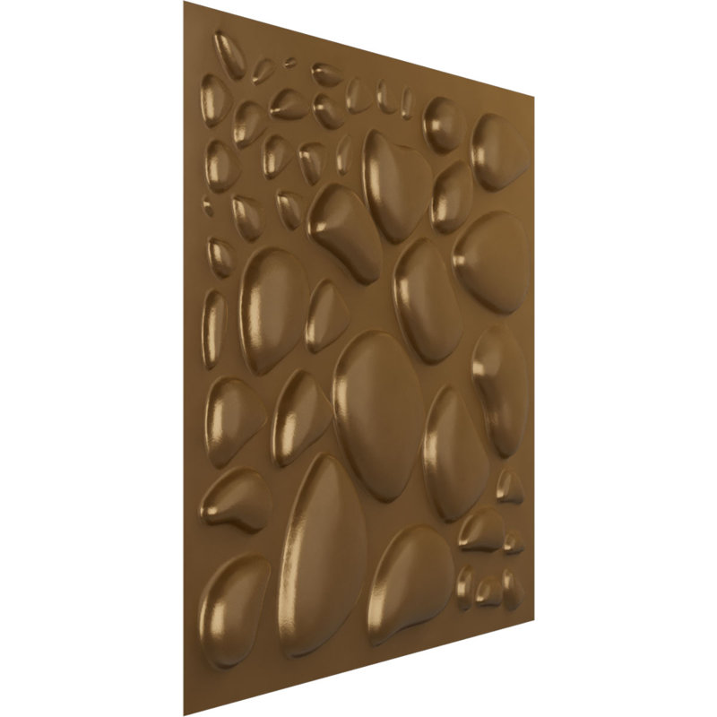 19 5/8"W x 19 5/8"H Shale EnduraWall Decorative 3D Wall Panel, Metallic Gold Rush (Covers 2.67 Sq. Ft.), Metallic Gold Rush