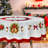 1pc round/rectangular polyester tablecloth, Christmas tablecloth with pine, snowman, truck, embosed edge, Christmas decorations for dining table, festival party holiday table decoration, perfect festival gift