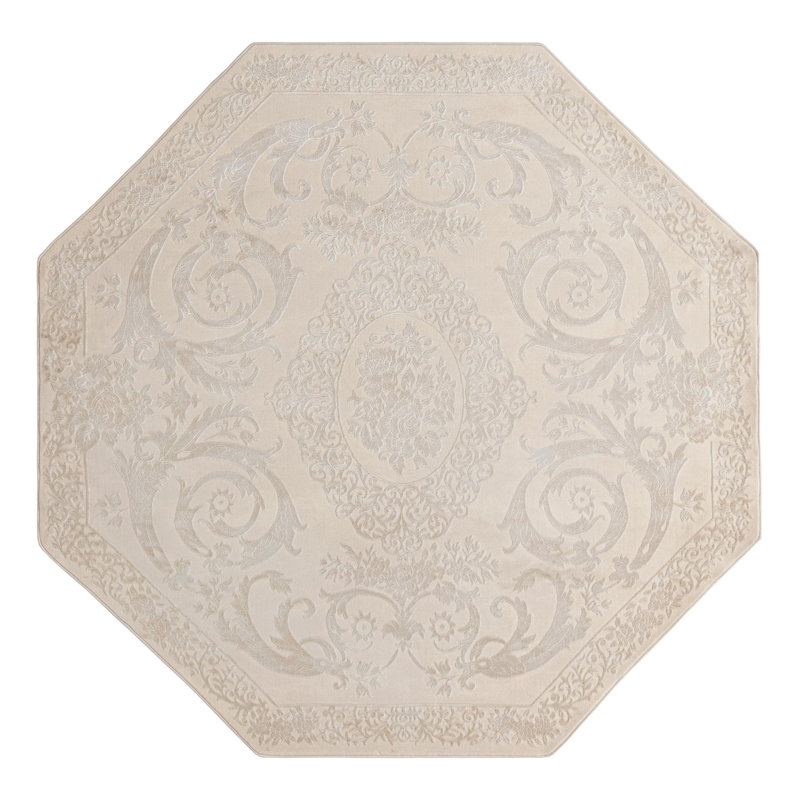 Senter Floral Indoor Rug, Octagon 7'10" x 7'10"