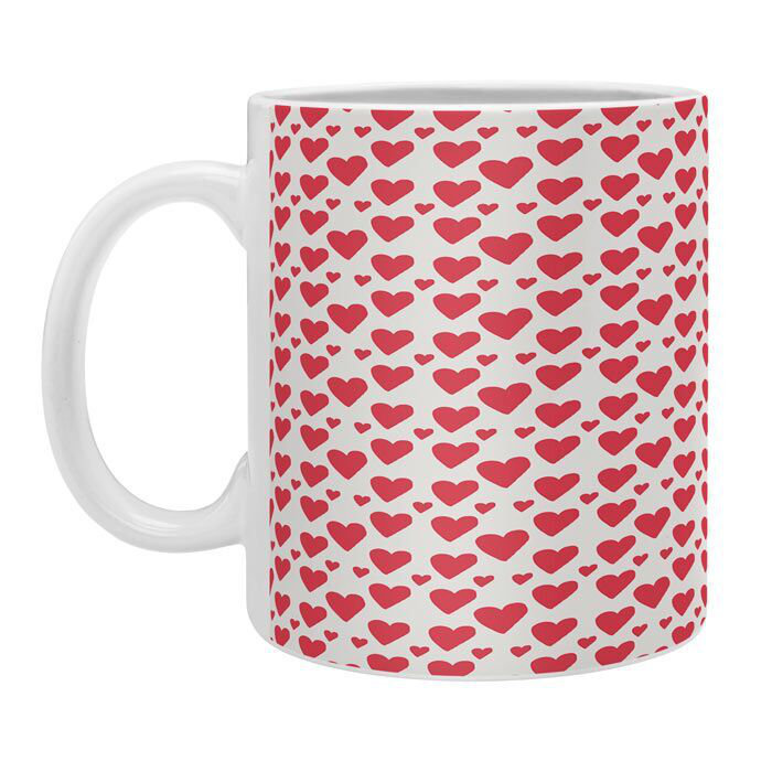 Grande tasse à café jolie little hearts