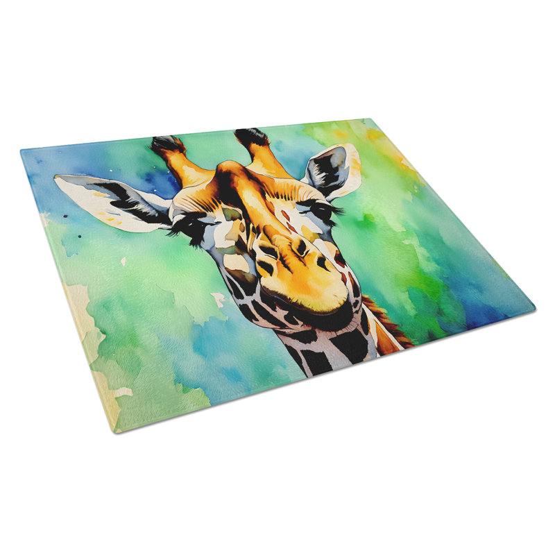Giraffe Glass Cutting Board Large