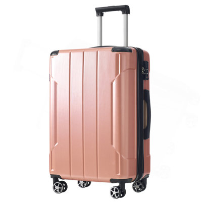 Hardshell Luggage, Lightweight Durable ABS Suitcases with Double Wheels, Expandable 24 Inch Checked Travel Luggage