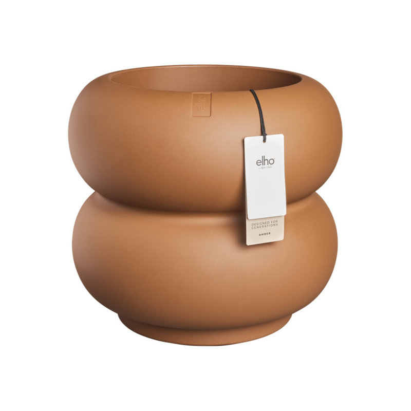 Elho Amber Roll Low 43cm, Brown