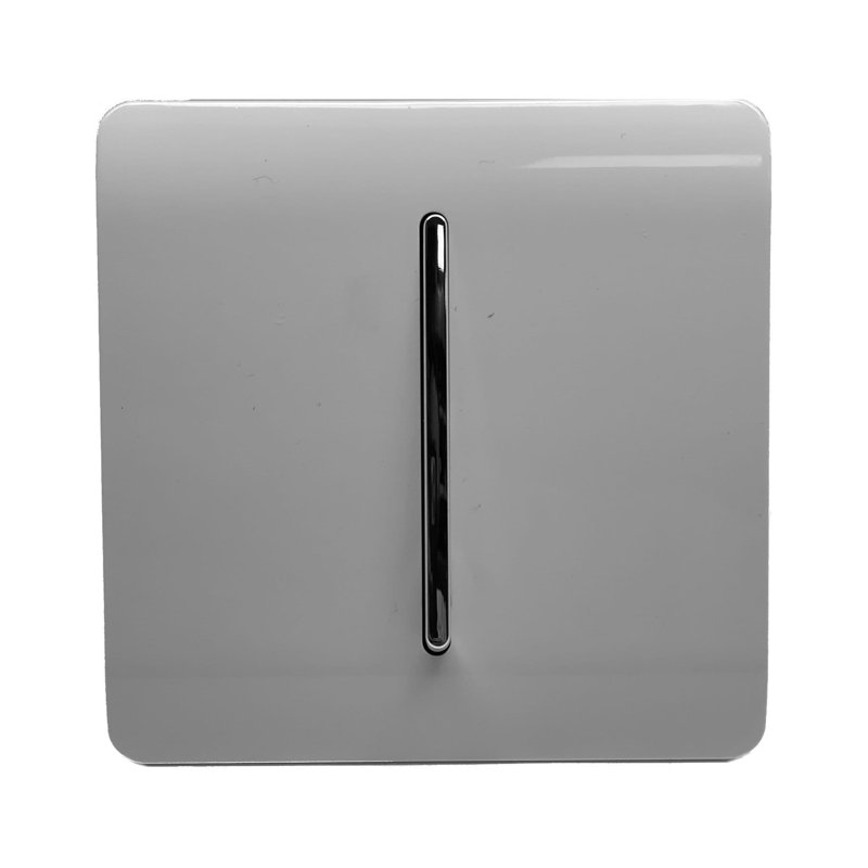 Trendi Switch 1 Gang Retractive Home Automation Switch, Light Grey