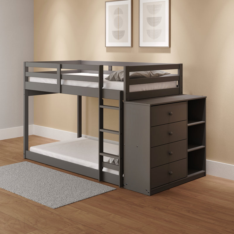 Twin/Twin Bunk Bed With Cabinet