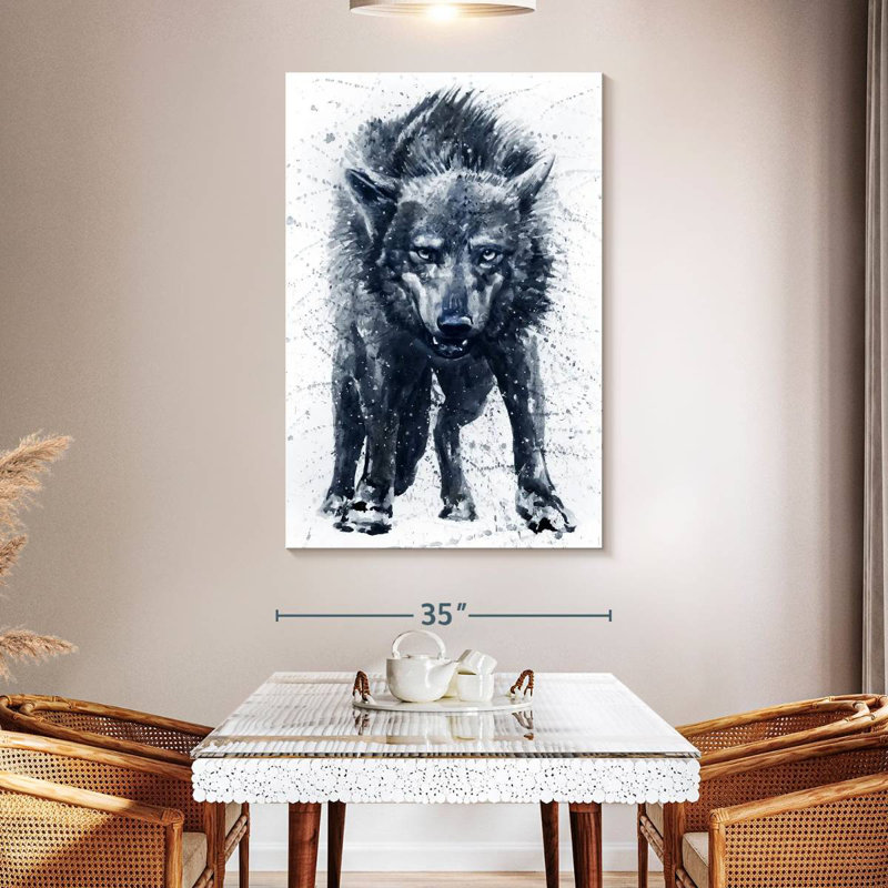 Brampt Angry Wolf, 51" H x 34" W