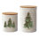 Scenery Tree Ceramic / Porcelain Canister - Set of 2