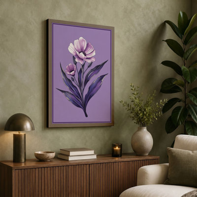 Layered Bloom Botanical - Wrapped Canvas