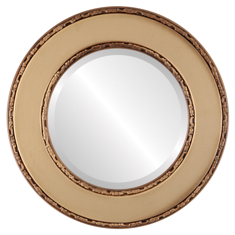 Richas Round Mirror, 23" x 23", Gold