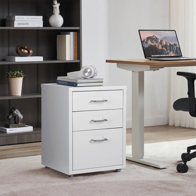 Eulonda 28 cm W 3 -Drawer Mobile Filing Cabinet