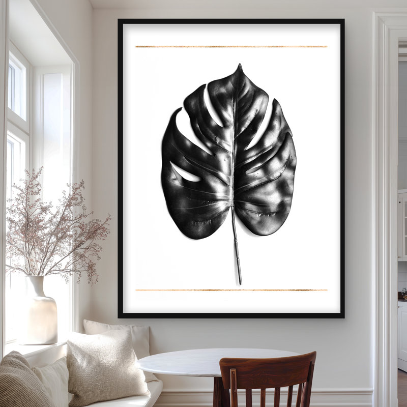 «Split Leaf Philodendron Gold», reproduction encadrée | Décoration intérieure