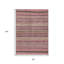 Tapis intérieur lavable rayé rose 8 pi x 10 pi