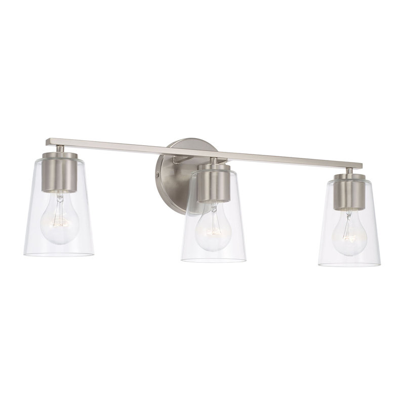 Kirstee 3 - Light Dimmable Vanity Light, Silver