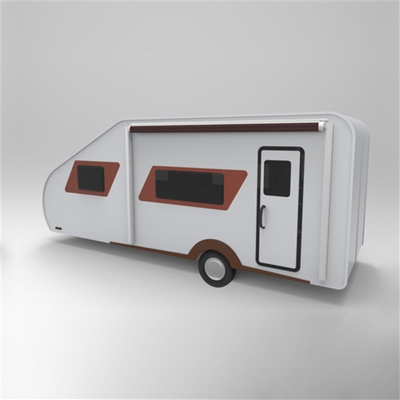Auvent rétractable motorisé pour véhicule récréatif, H 4 po x l 120 po x P 96 po, Marron