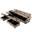 Canapé modulaire moderne avec accoudoirs et dossier réglables, canapé modulaire en U avec repose-pieds avec rangement-1321725433