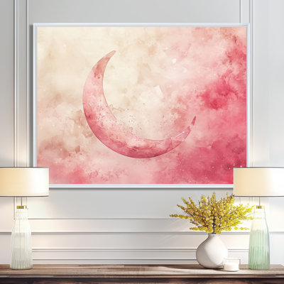 Blush Celestial Glow I - Pink Celestial Canvas Wall Decor