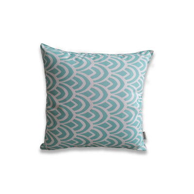 Housse de coussin à imprimé extérieur sur base blanche avec insert