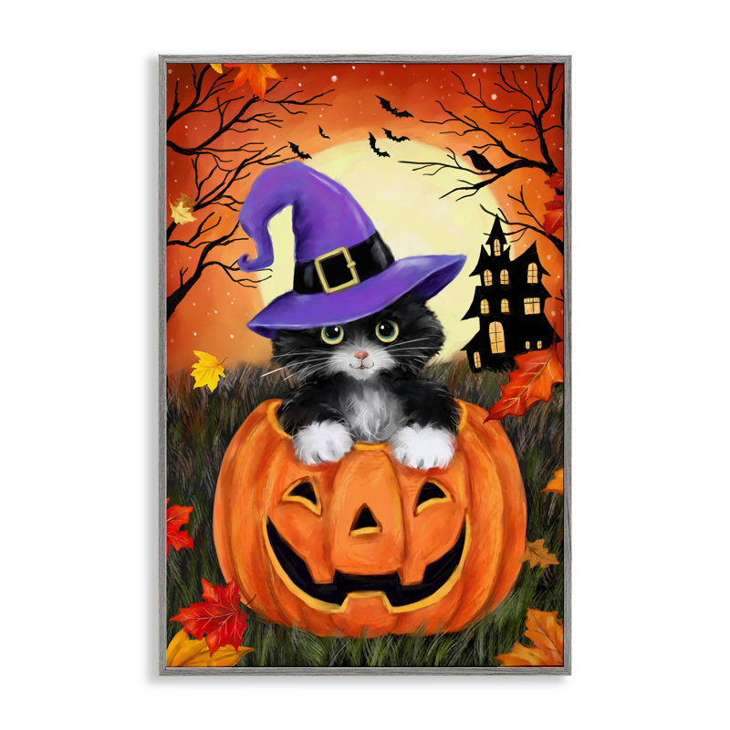 «Cat Feeking» par Jack-o-Lantern, estampe numérique, conception par Jean-François, H 24 po x l 16 po