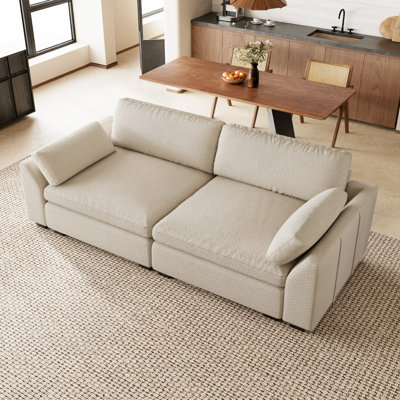 Chenille Waterproof 2‑Seat Sofa with Armrest
