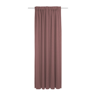 Uni Collection Light 100% Cotton Opaque Pinch Pleat Single Curtain Panel