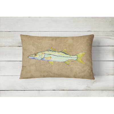 Snook Reversible Throw Pillow
