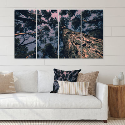 «Magic Landscape with Pine Tree and Dramatic Sky I» par Ansel Adams - photographie sur toile tendue 4 pièces