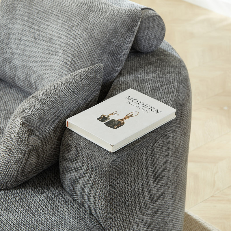 Canapé simple 55 po en chenille éponge, Gris