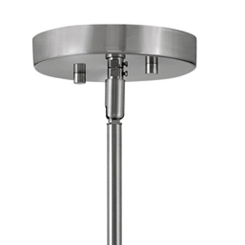 Luminaire suspendu en forme de goutte à 1 lumière Frankie, Nickel brossé